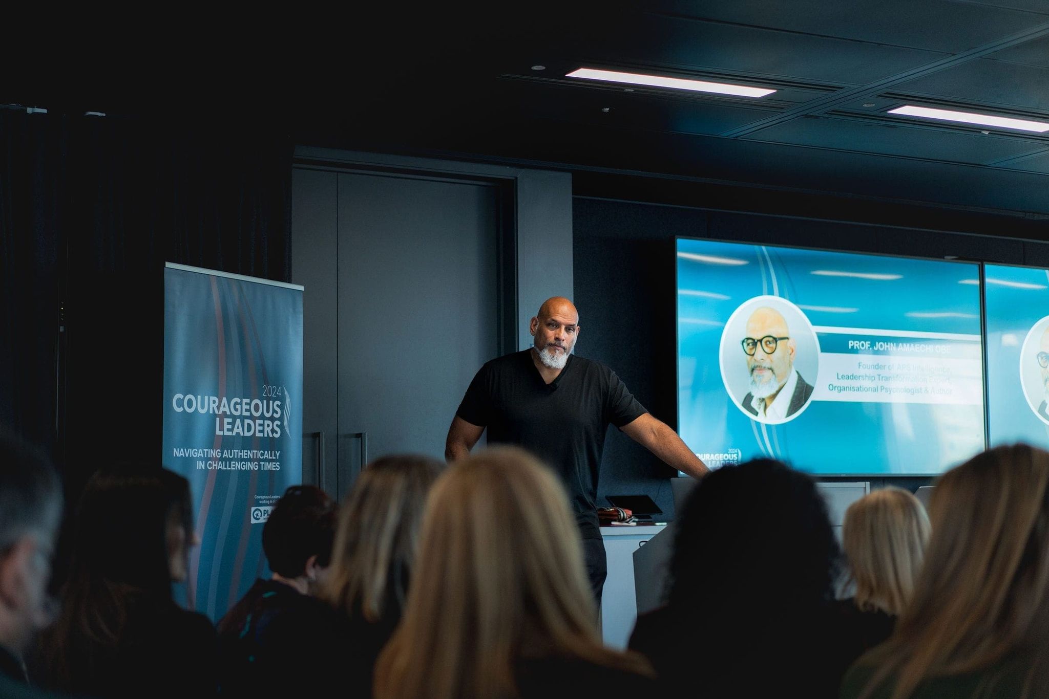 John Amaechi speaking at the Courageous Leaders 2024 event
